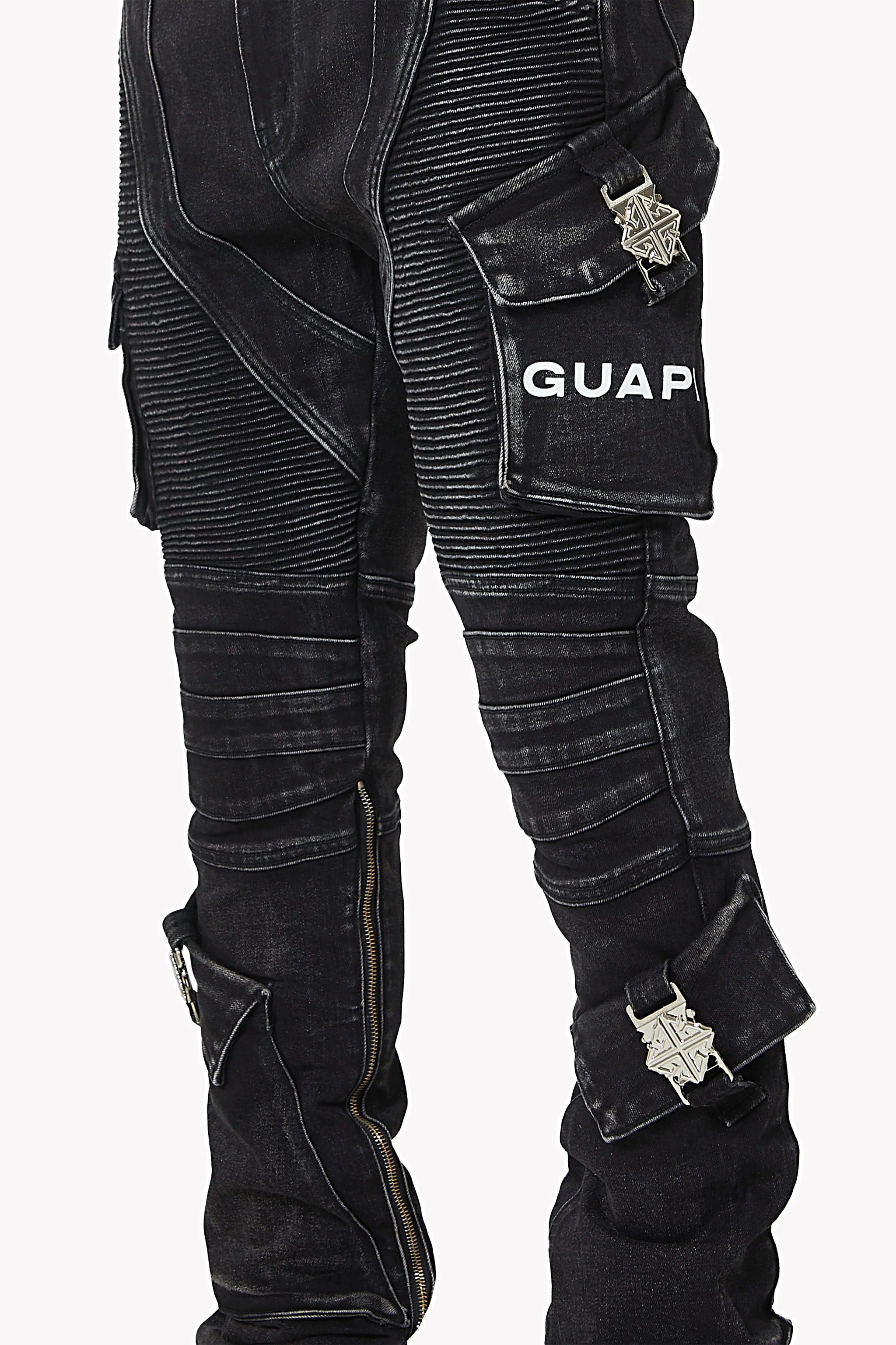 Vintage Black Oblivion Biker Denim - Image 12