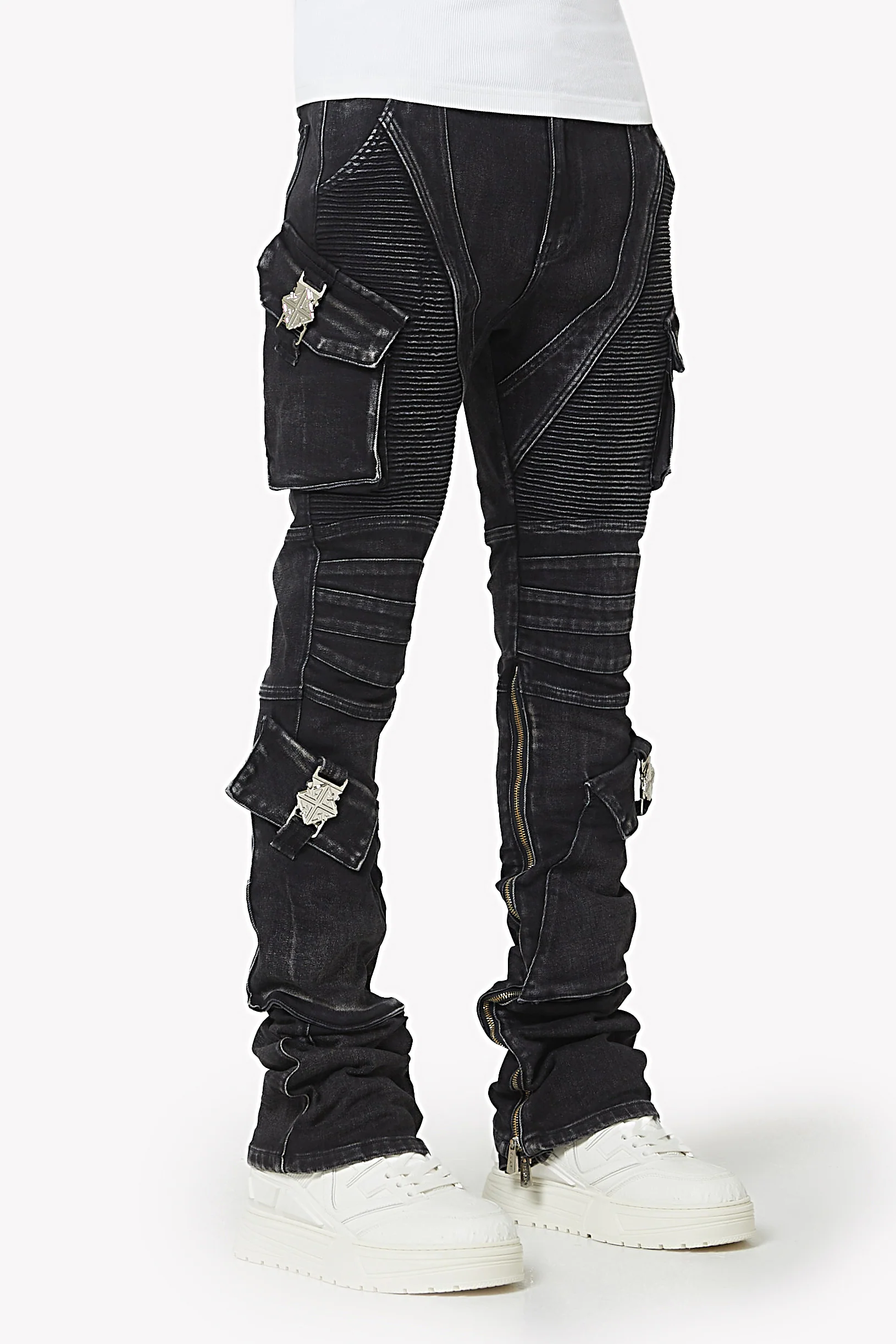 Vintage Black Oblivion Biker Denim - Image 7