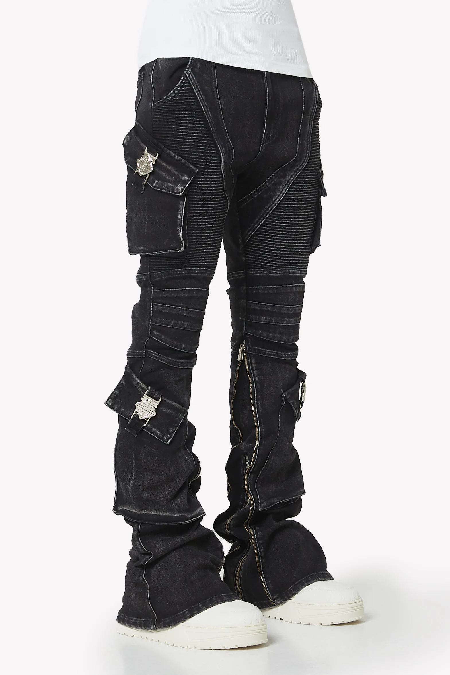 Vintage Black Oblivion Biker Denim - Image 8