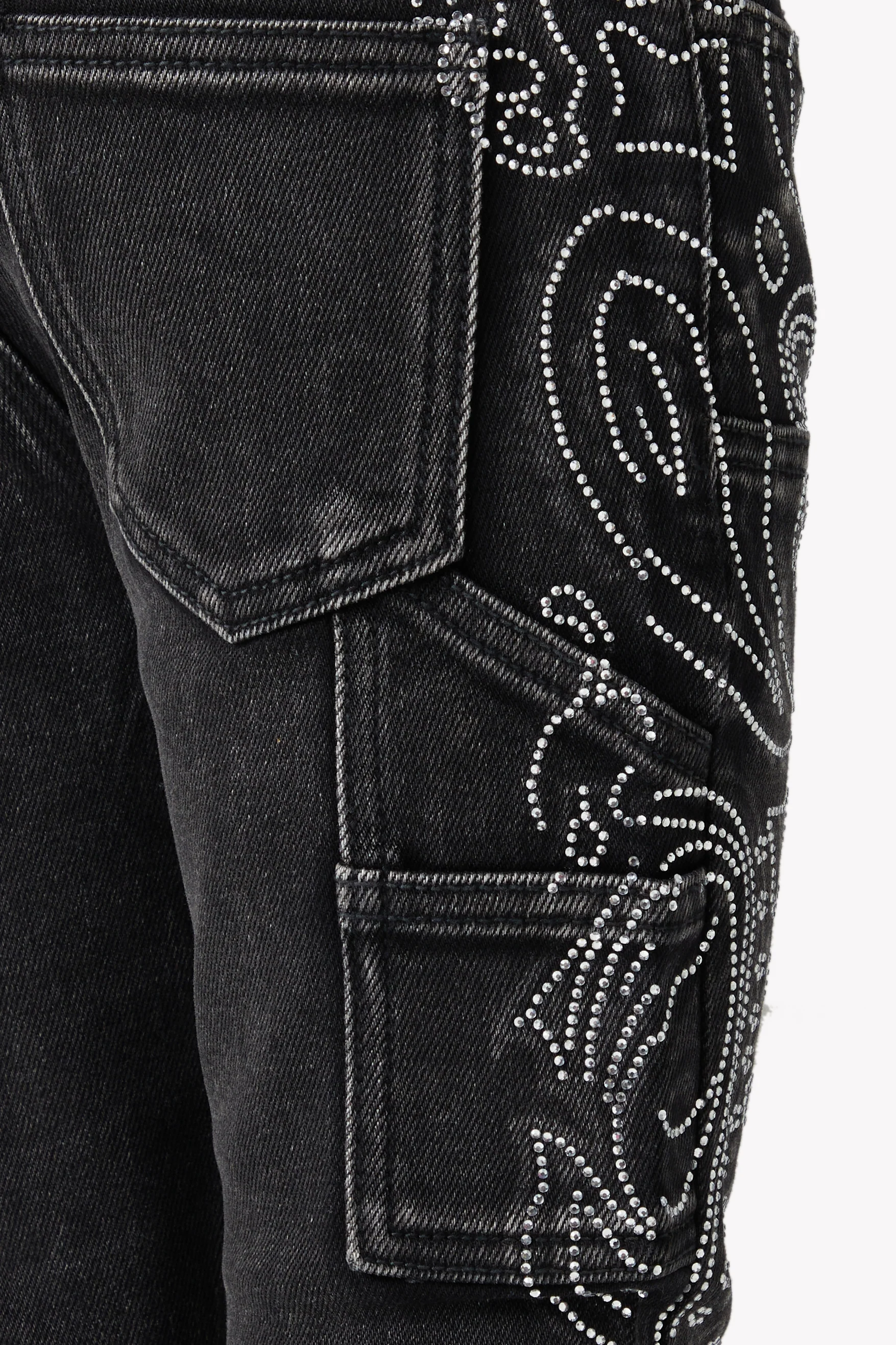 Vintage Black Paisley Kids Denim - Image 5