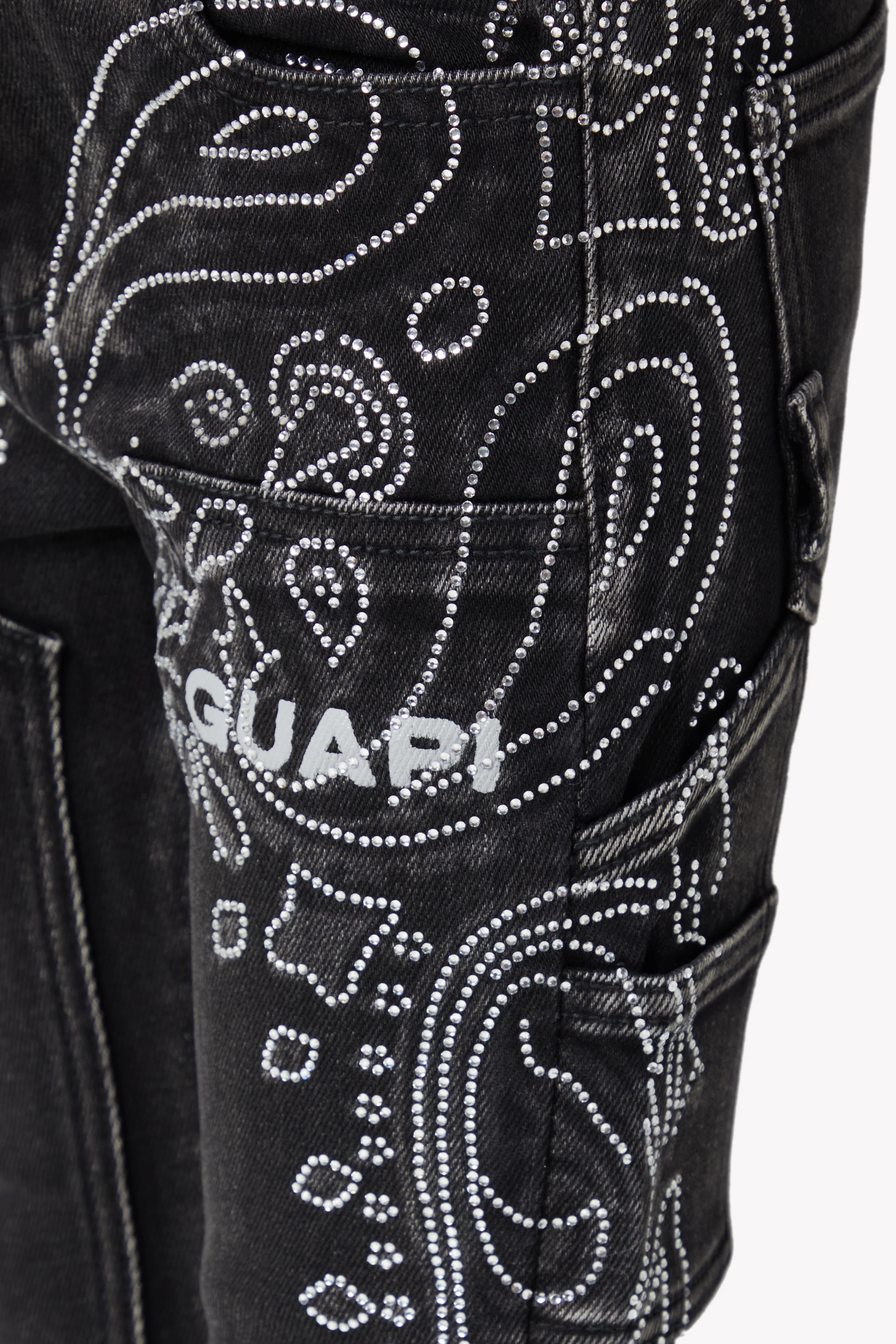 Vintage Black Paisley Kids Denim - Image 6