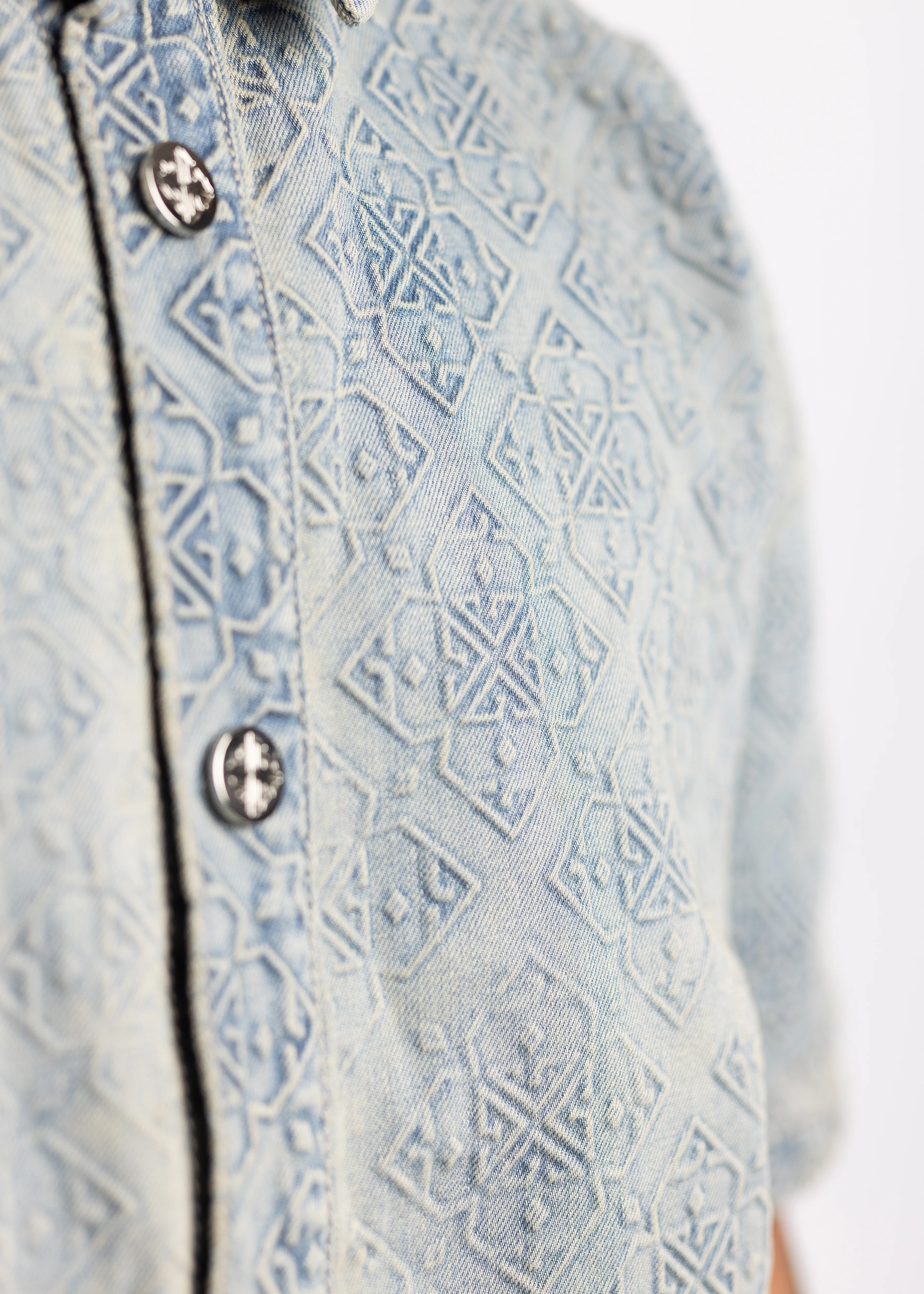 Vintage Blue Denim Shirt - Image 5