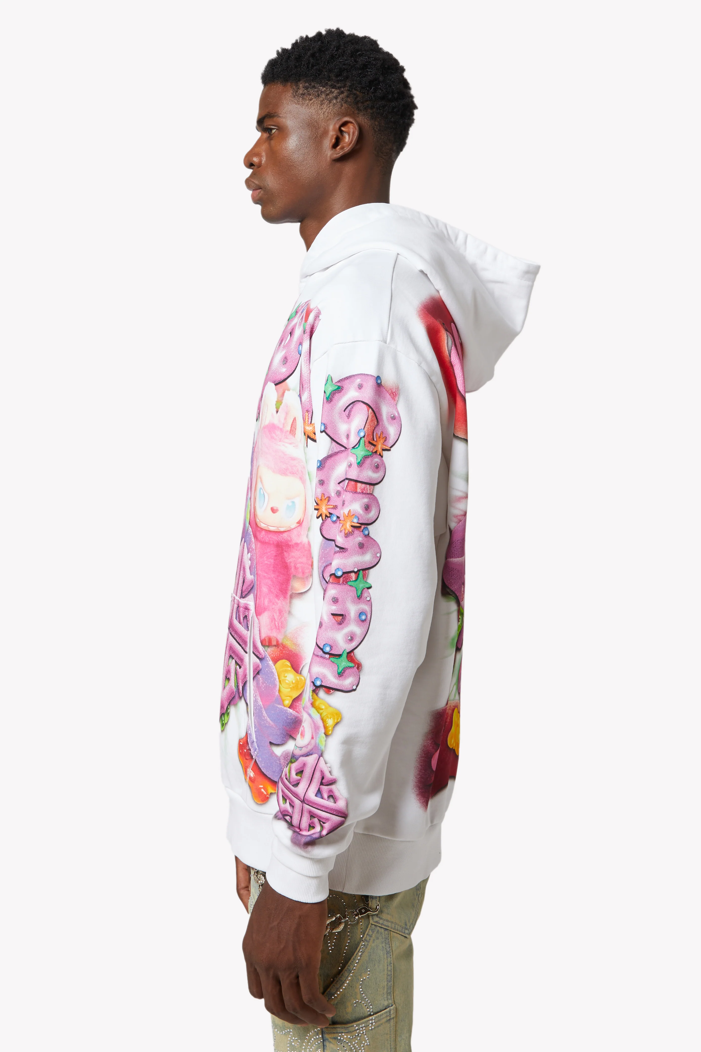 White Candy Riot Hoodie V2 - Image 3