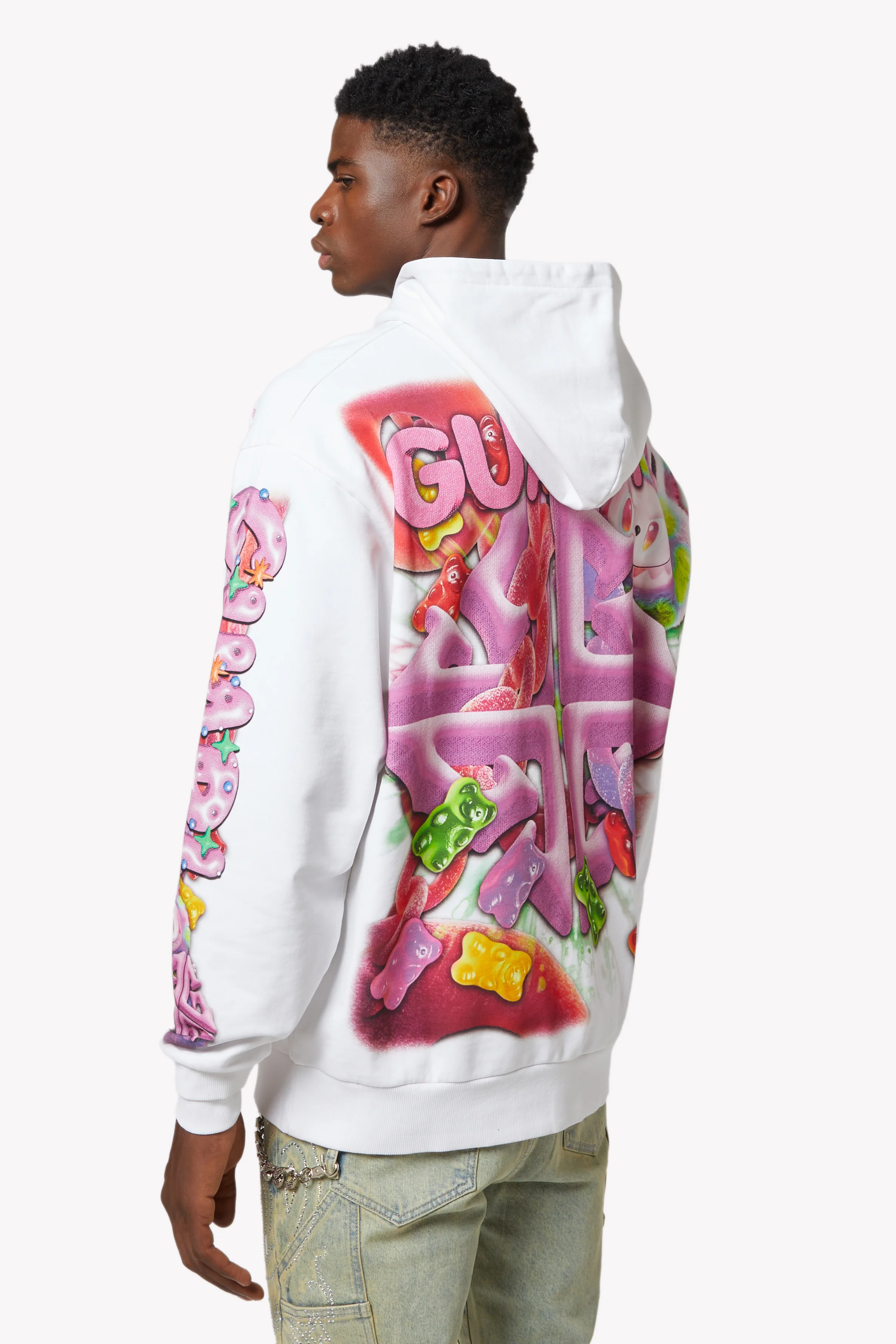 White Candy Riot Hoodie V2 - Image 4