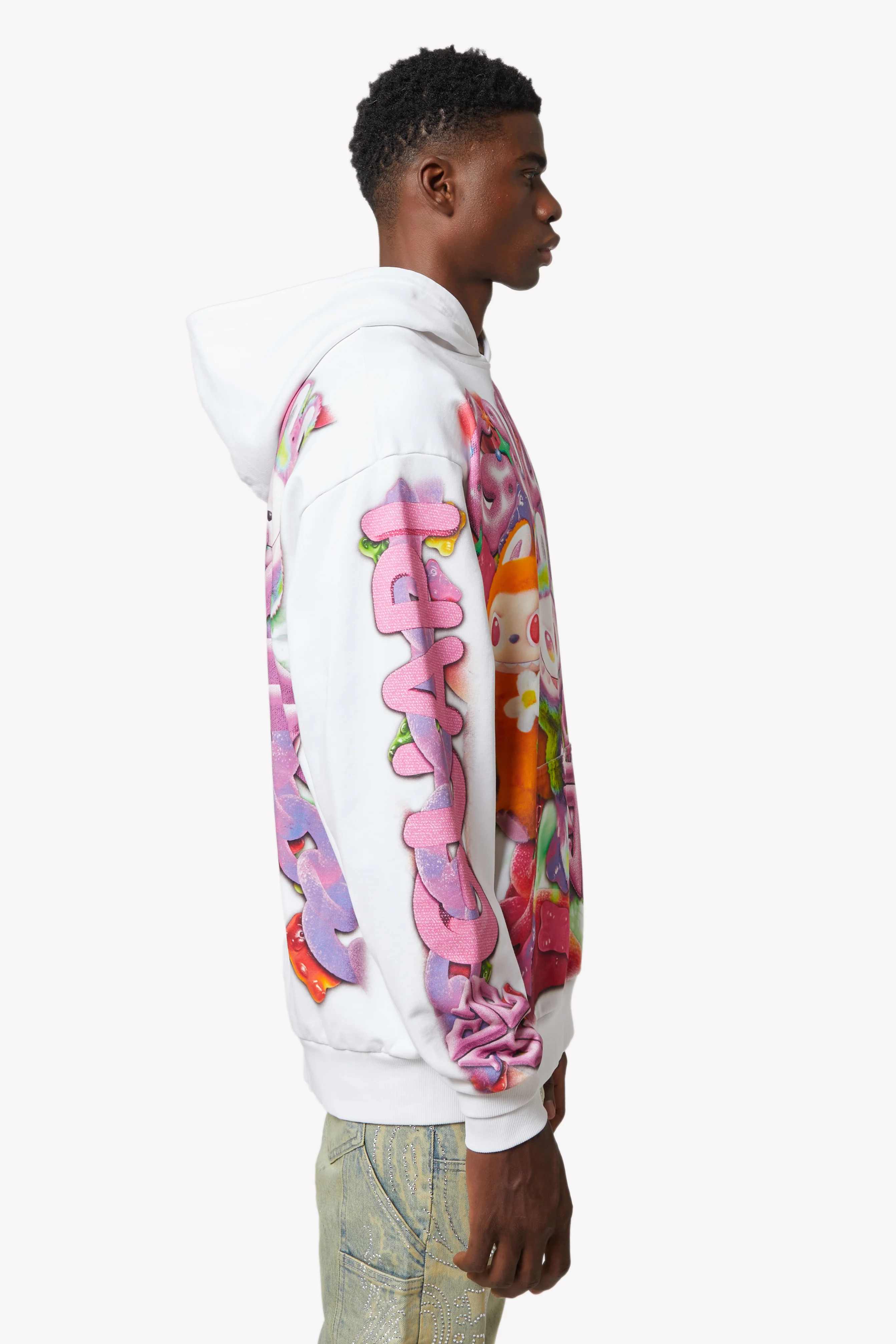 White Candy Riot Hoodie V2 - Image 7