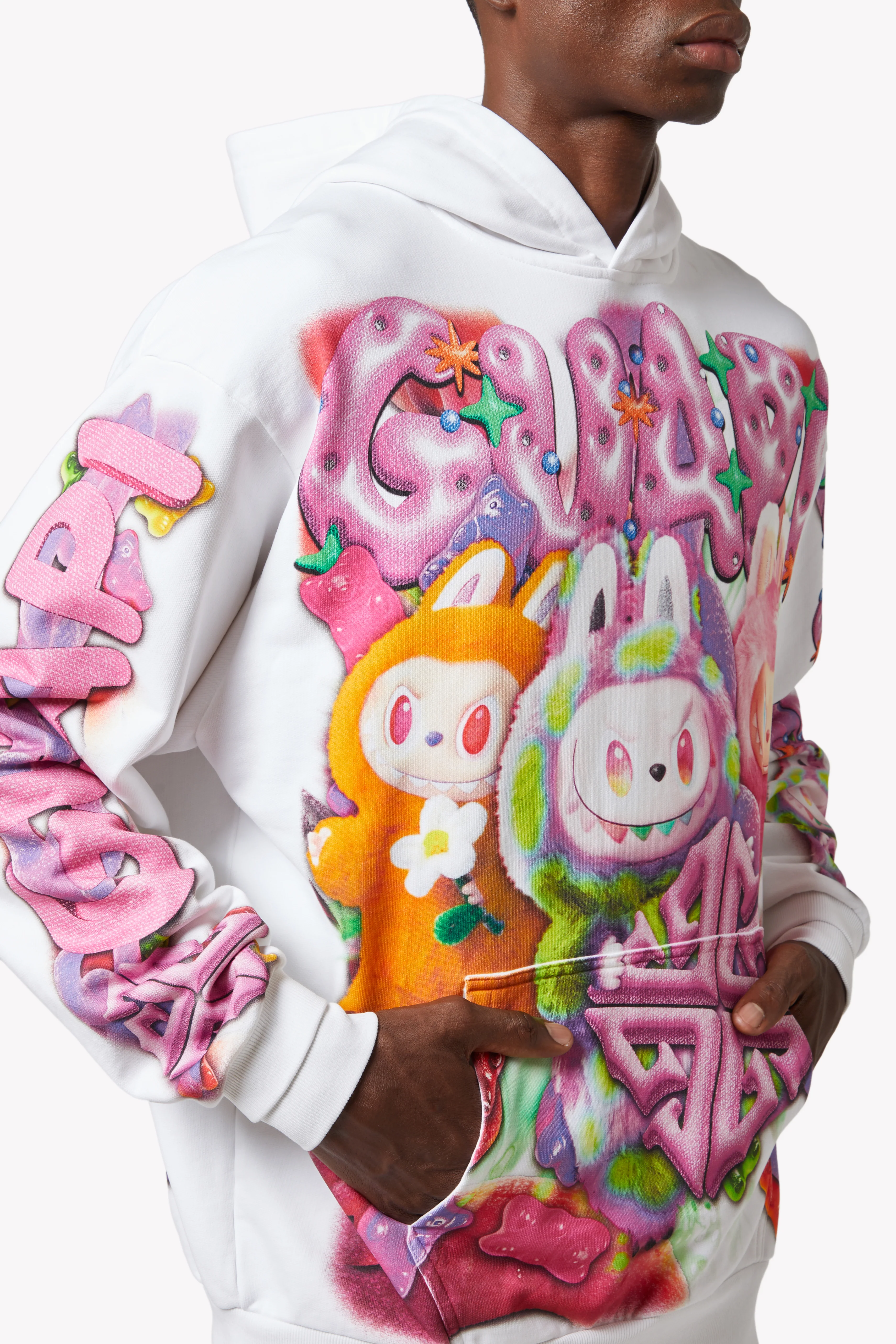 White Candy Riot Hoodie V2 - Image 9