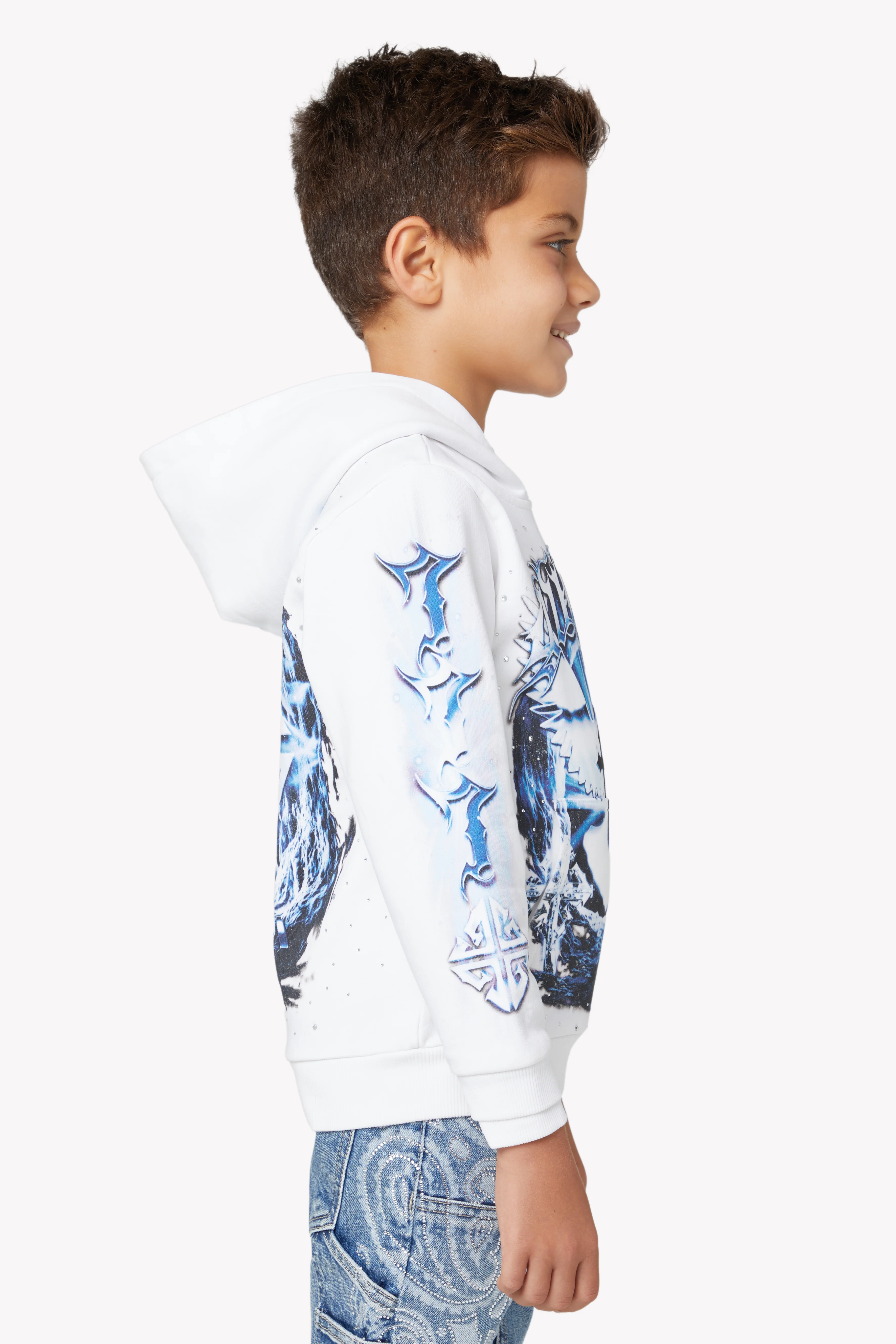 White Heavens Vault Kids Hoodie V1 - Image 4
