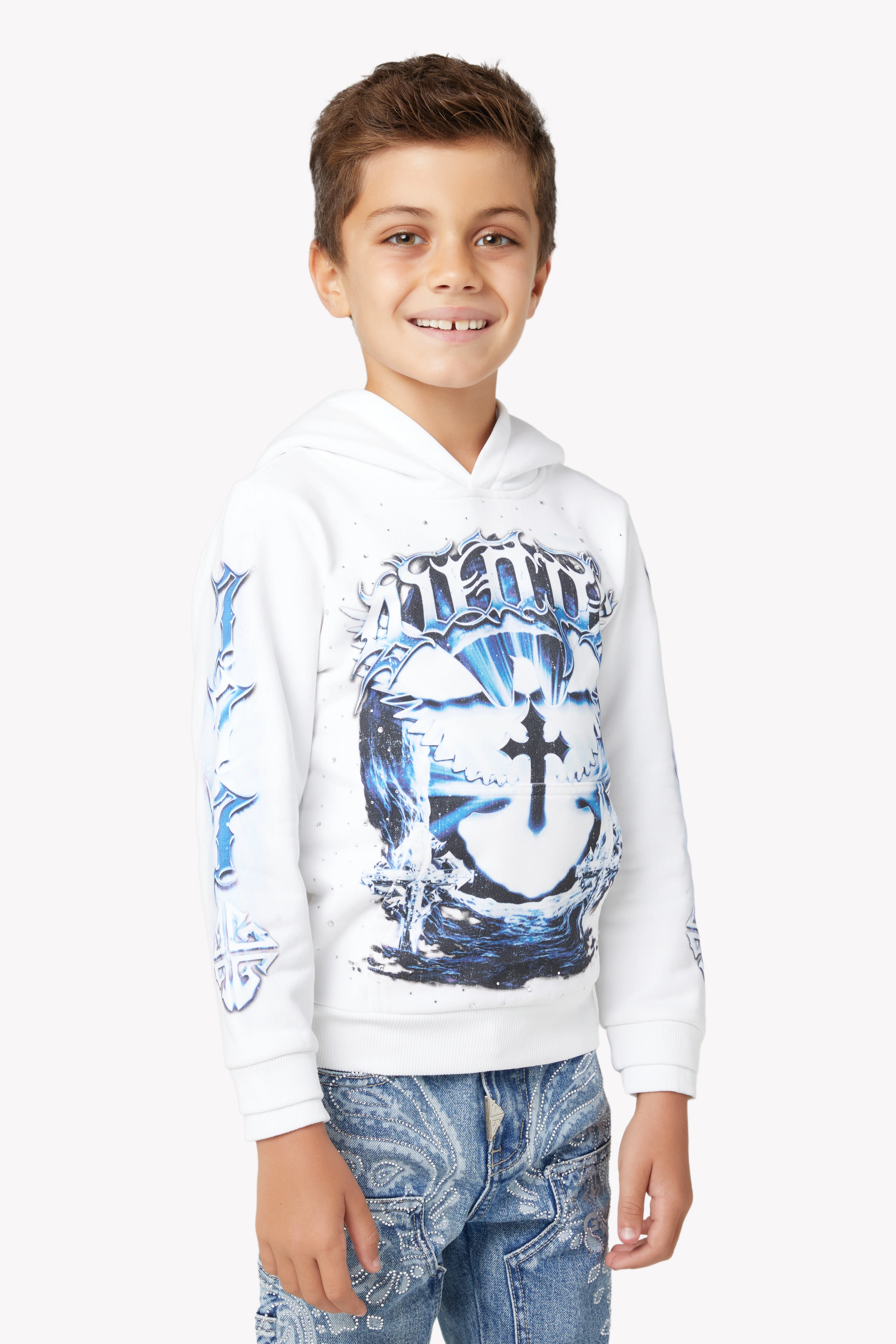 White Heavens Vault Kids Hoodie V1 - Image 5
