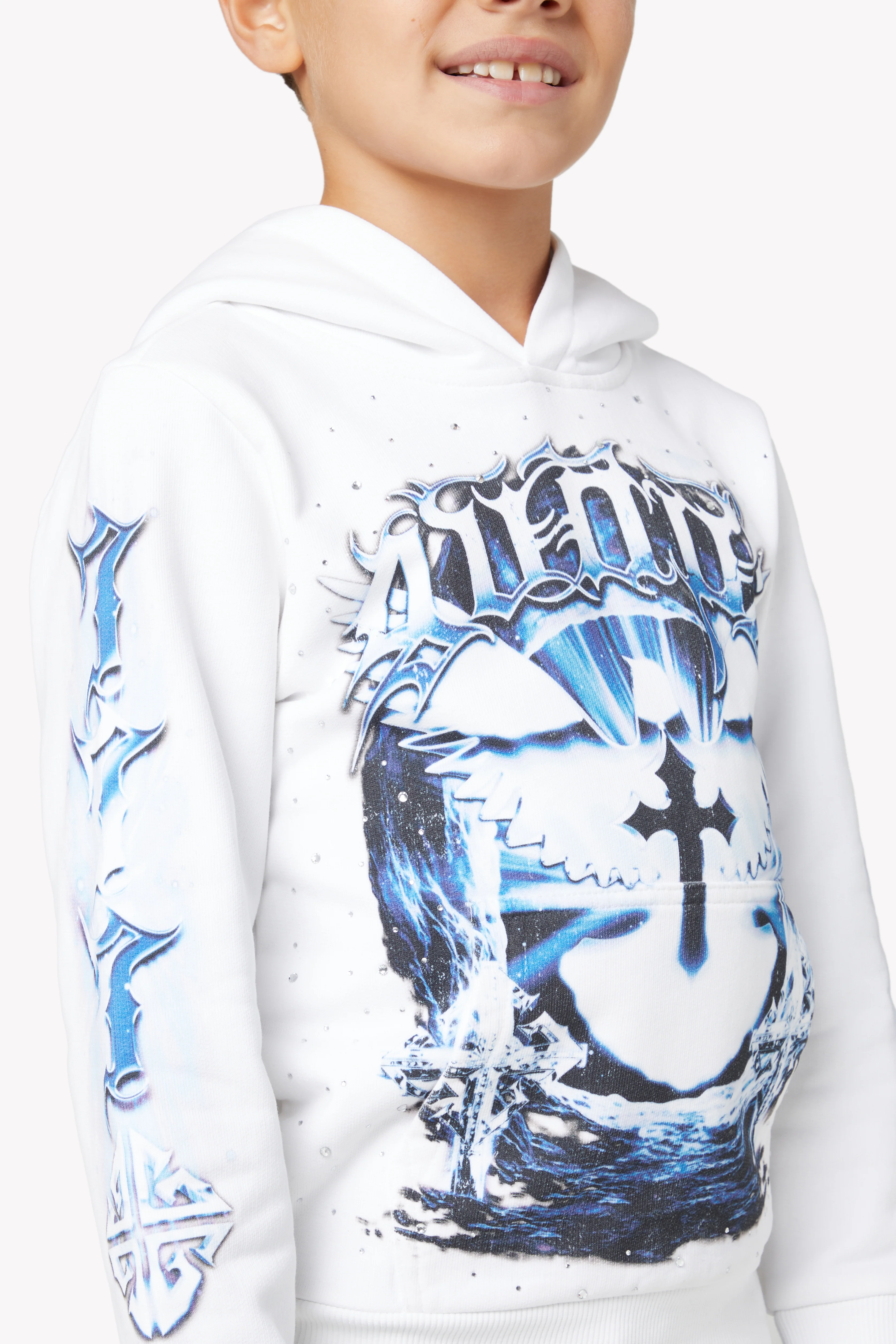 White Heavens Vault Kids Hoodie V1 - Image 6